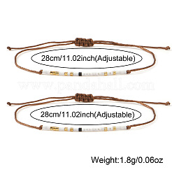 2 Stück verstellbares Armband aus Glasperlen&nbsp;UW8577-1