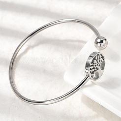 Bracelets manchettes en acier inoxydable 304 pour femmes&nbsp;BJEW-D436-02P