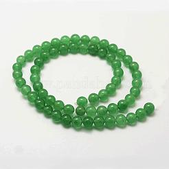 Fili di perle avventurina verde naturale&nbsp;G-P281-01-8mm