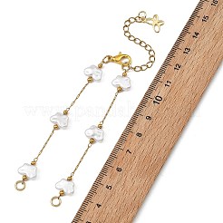 Armbandherstellung aus ABS-Imitationsperlen und Schmetterlingsmotiven&nbsp;AJEW-JB01650