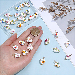30 colgante de porcelana impreso hecho a mano en 3 colores&nbsp;PALLOY-PH01949