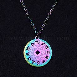 201 colliers pendentifs en acier inoxydable&nbsp;NJEW-S105-JN639