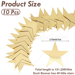 10 x Glückwunschbanner aus Papier in Sternform&nbsp;AJEW-CN0005-40B