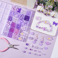 Kits de perles acryliques opaques et transparentes&nbsp;MACR-SP0001-48C