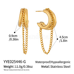 Boucles d'oreilles à tige en acier inoxydable 304 pour femmes&nbsp;ZZ0774-1