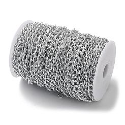Chaînes gourmettes à facettes taillées au diamant en aluminium d'oxydation&nbsp;CHA-H001-12S