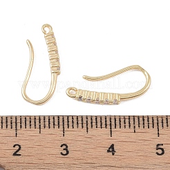 Latón micro allanar ganchos del pendiente del zirconia cúbico&nbsp;KK-U008-10G