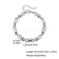 Bracelets à maillons ovales en acier inoxydable 304 pour hommes&nbsp;WGEFEC8-01