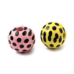 Perles de bois de schima imprimées&nbsp;WOOD-L022-04B-02