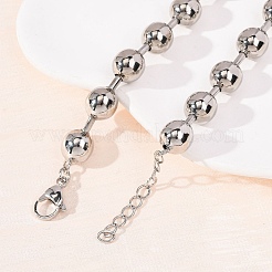 Collane con catena a sfere in ottone per uomo e donna&nbsp;NJEW-H089-01P