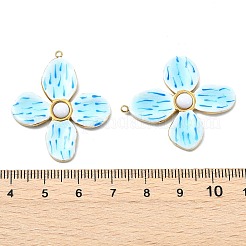 304 Edelstahl-Emaille-Anhänger&nbsp;STAS-T076-09G-03
