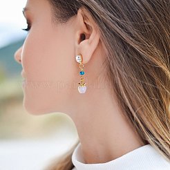 10 pz pendente di fascino della pietra preziosa della mela cristallo di quarzo guarigione pendenti in pietra naturale opale fibbia per gioielli collana orecchino fare artigianato&nbsp;JX526A