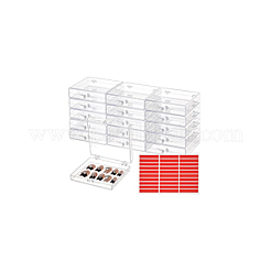 20 Stück transparente Kunststoff-Fase-Nagel-Aufdruckbox zum Tragen und Aufbewahren&nbsp;CON-BC0007-40