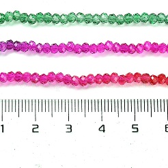 Brins de perles de verre peints transparents&nbsp;X1-DGLA-A034-T1mm-A24