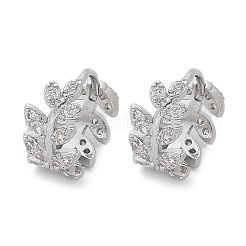 Orecchini a cerchio in ottone chiaro con zirconi cubici&nbsp;EJEW-Q014-01P