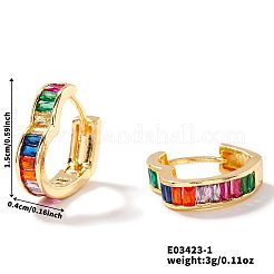 Orecchini a cerchio a forma di cuore in ottone&nbsp;JW2174-1