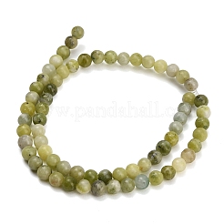 Perles de jade naturel chinois du sud en rangs&nbsp;G-Z158-A01-6mm