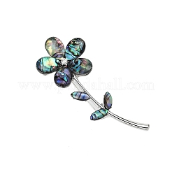 Abalone Muschel Blume des Lebens Brosche&nbsp;PW-WG0AE00-01