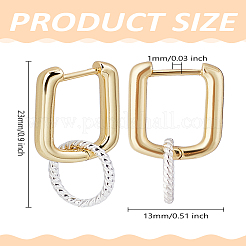 Orecchini a cerchio huggie in ottone per le donne&nbsp;EJEW-LP00001