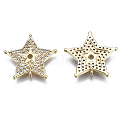 Pendentifs en laiton zircon cubique transparent&nbsp;ZIRC-S069-033G