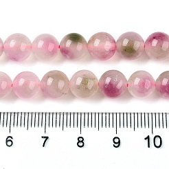 Teñidos naturales blancas abalorios de jade hebras&nbsp;G-T138-8mm-210-38