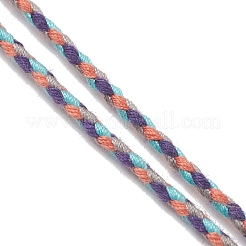 Confection de bracelets coulissants en macramé avec cordon de coton&nbsp;AJEW-JB01536-02