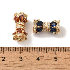 Pendentifs en verre de zircone cubique en laiton plaqué en rack&nbsp;KK-S368-03G
