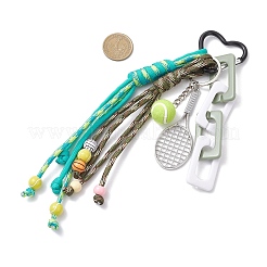 Pendentifs décoratifs en alliage en forme de raquette de badminton&nbsp;HJEW-JM04271