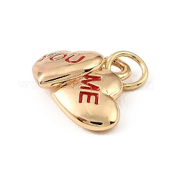 Valentinstag-Anhänger aus Messing und Emaille&nbsp;KK-H274-04G
