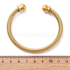 Bracelets manchettes en acier inoxydable 304&nbsp;BJEW-P310-17G
