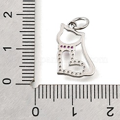 Pendentifs avec zircon cubiques à micro-pavés en laiton&nbsp;KK-V007-005P-01