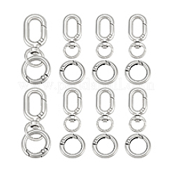 12 Stück 2 Stile Legierung Drehverschlüsse & Messing Federtor Ringe Kits&nbsp;FIND-PH0029-40P
