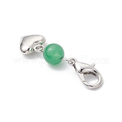 7 pieza de colgante de chakra redondo de jade blanco natural y cornalina&nbsp;HJEW-JM03192