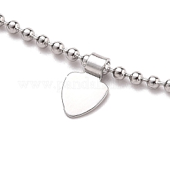 Collane con ciondolo a forma di cuore in acciaio inossidabile 304 anti-ossidazione&nbsp;NJEW-JN03197