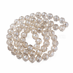 Perles de verre transparent electroplate&nbsp;EGLA-N002-34B-F02