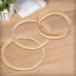 Tiras planas de mimbre de bambú natural de 9 m y 3 estilos&nbsp;WOOD-GF0002-46