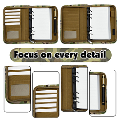 Quaderno a fogli mobili in tessuto con copertina con cerniera&nbsp;AJEW-WH0410-406C