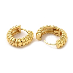 Pendientes de aro de tubo de latón chapado en rack para mujer&nbsp;EJEW-G342-08G