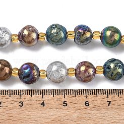 Perles de cristal de géode druzy naturelles électroplaquées&nbsp;G-G459-02J