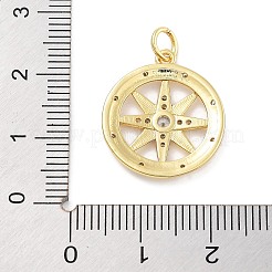 Porte micro ouvrent pendentifs zircone cubique en laiton de placage&nbsp;KK-Z071-62C-02G