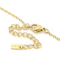 Collana con ciondolo in acciaio inossidabile 304 placcato ionico (ip) per donna&nbsp;NJEW-A027-04G