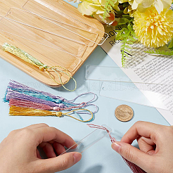 Kits de création de marque-pages DIY avec décorations en acrylique transparent et pompons en polyester&nbsp;DIY-SP0001-92A