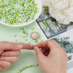 150 g undurchsichtige und innen transparente Glasperlen&nbsp;SEED-HY0001-37D