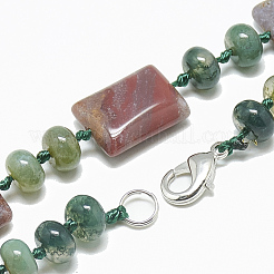 Colliers avec perles en agate indienne naturelle&nbsp;NJEW-S395-12