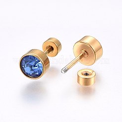 Tappi per lobi auricolari in acciaio inossidabile 304&nbsp;EJEW-H362-08G-B