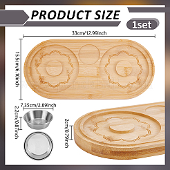 Piatto di spezie in bambù&nbsp;ODIS-WH0108-035