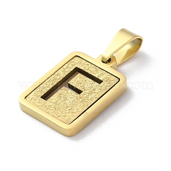 Pendentifs alphabet en acier inoxydable 304&nbsp;STAS-S152-01G-F