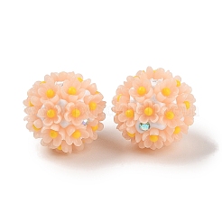 Perles fantaisie en argile polymère lumineuses faites à la main en strass&nbsp;CLAY-H003-04F