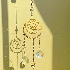 Metall-Sonnenfänger zum Aufhängen im Lotus-Mond-Stil am Fenster&nbsp;PW-WG54215-01