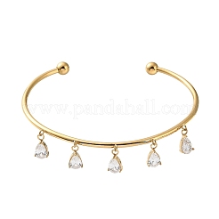 Armreifen aus Edelstahl 304 mit Zirkonia-Pavé&nbsp;SA-CBA8C9C-08G